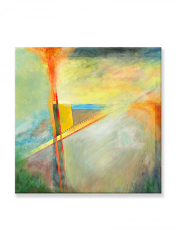 Abstract Painting Wall Art Canvas Green 80x80centimeter