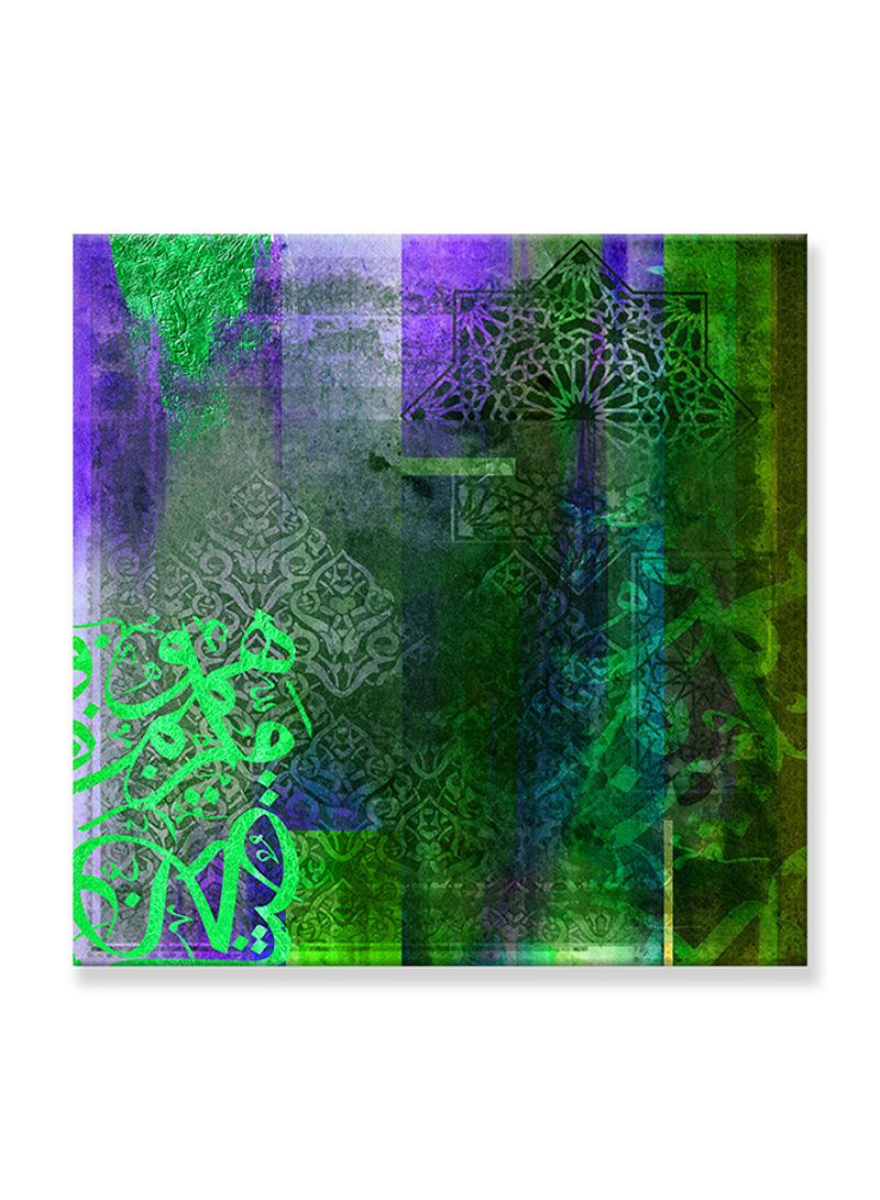 Abstract Painting Wall Art Canvas Green 80x80centimeter