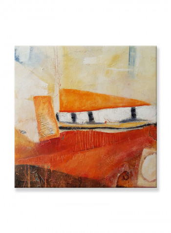 Abstract Painting Wall Art Canvas Orange 80x80centimeter