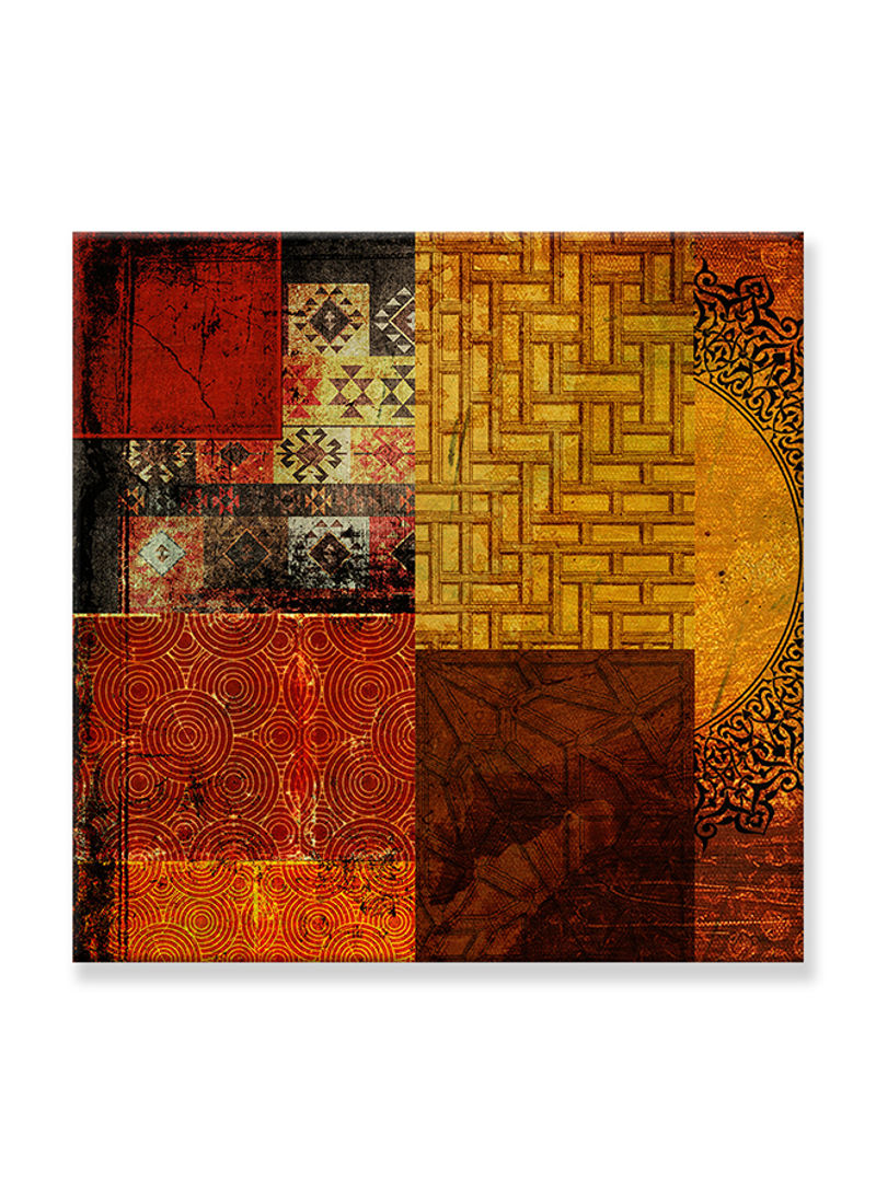 Abstract Painting Wall Art Canvas Brown 80x80centimeter