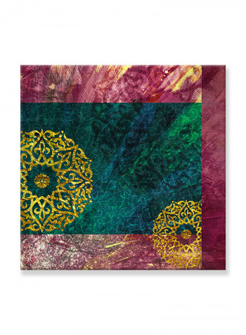 Abstract Painting Wall Art Canvas Green 80x80centimeter