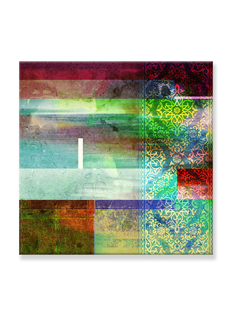 Abstract Painting Wall Art Canvas Green 80x80centimeter