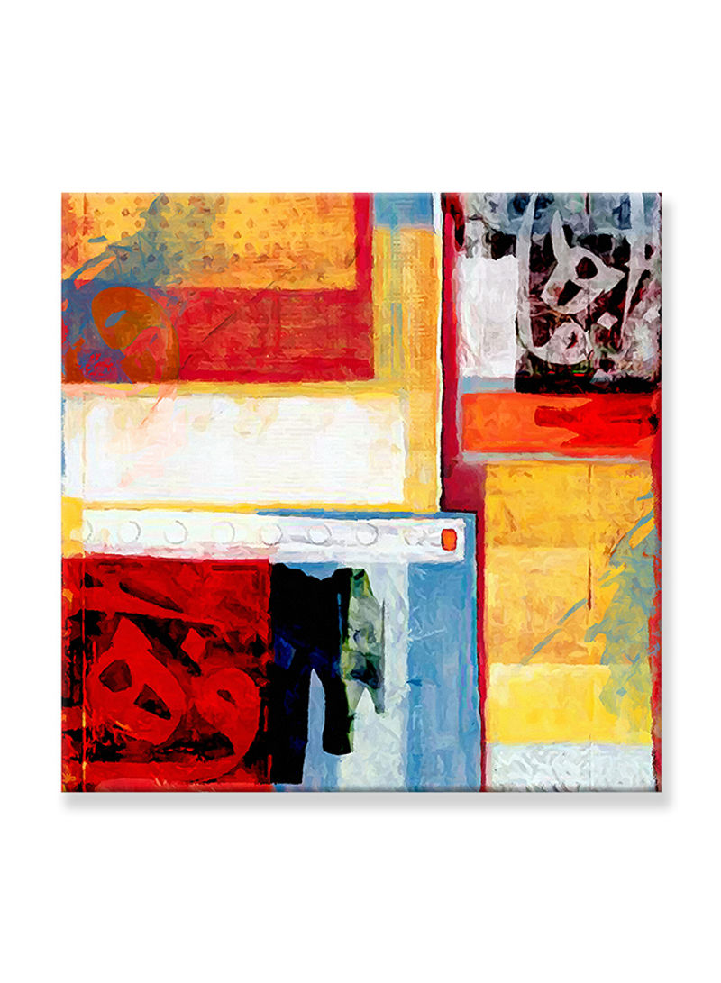 Abstract Painting Wall Art Canvas Red 80x80centimeter