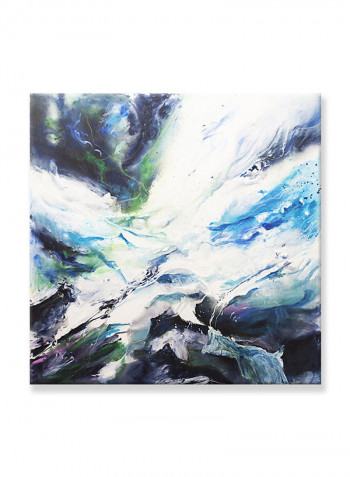 Abstract Painting Wall Art Canvas White 80x80centimeter