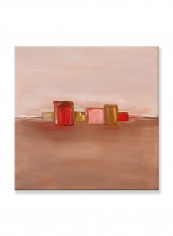 Abstract Painting Wall Art Canvas Red 80x80centimeter