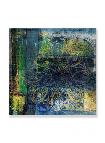 Abstract Painting Wall Art Canvas Blue 80x80centimeter