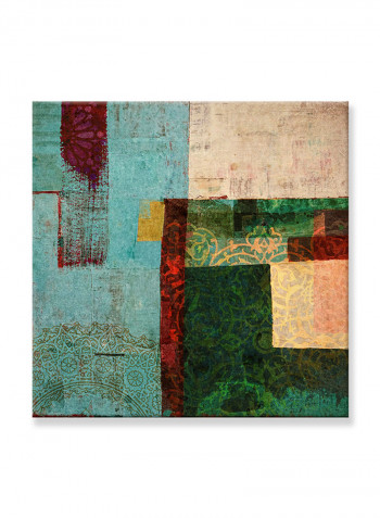 Abstract Painting Wall Art Canvas Green 80x80centimeter