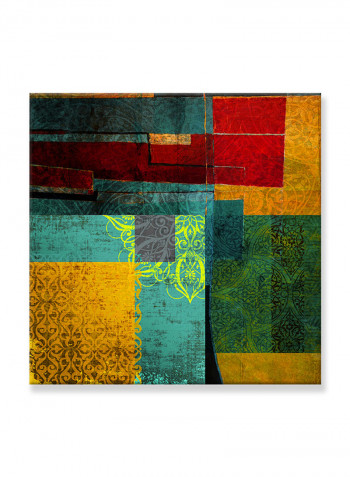 Abstract Painting Wall Art Canvas Green 80x80centimeter