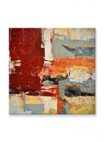 Abstract Painting Wall Art Canvas Red 80x80centimeter