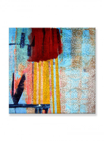 Abstract Painting Wall Art Canvas Blue 80x80centimeter