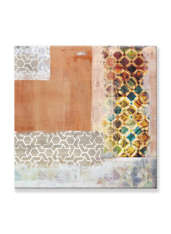 Abstract Painting Wall Art Canvas Brown 80x80centimeter