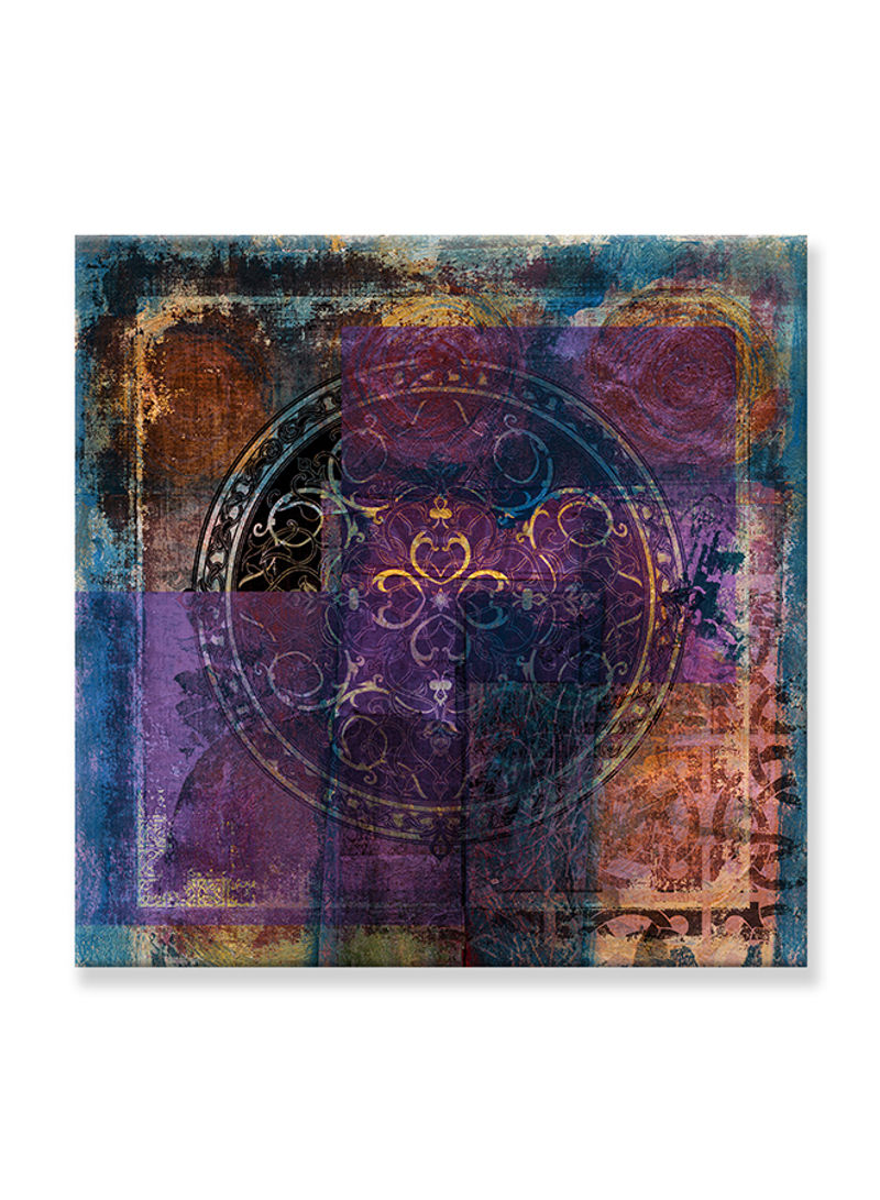 Abstract Painting Wall Art Canvas Purple 80x80centimeter
