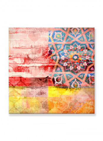 Abstract Painting Wall Art Canvas Red 80x80centimeter