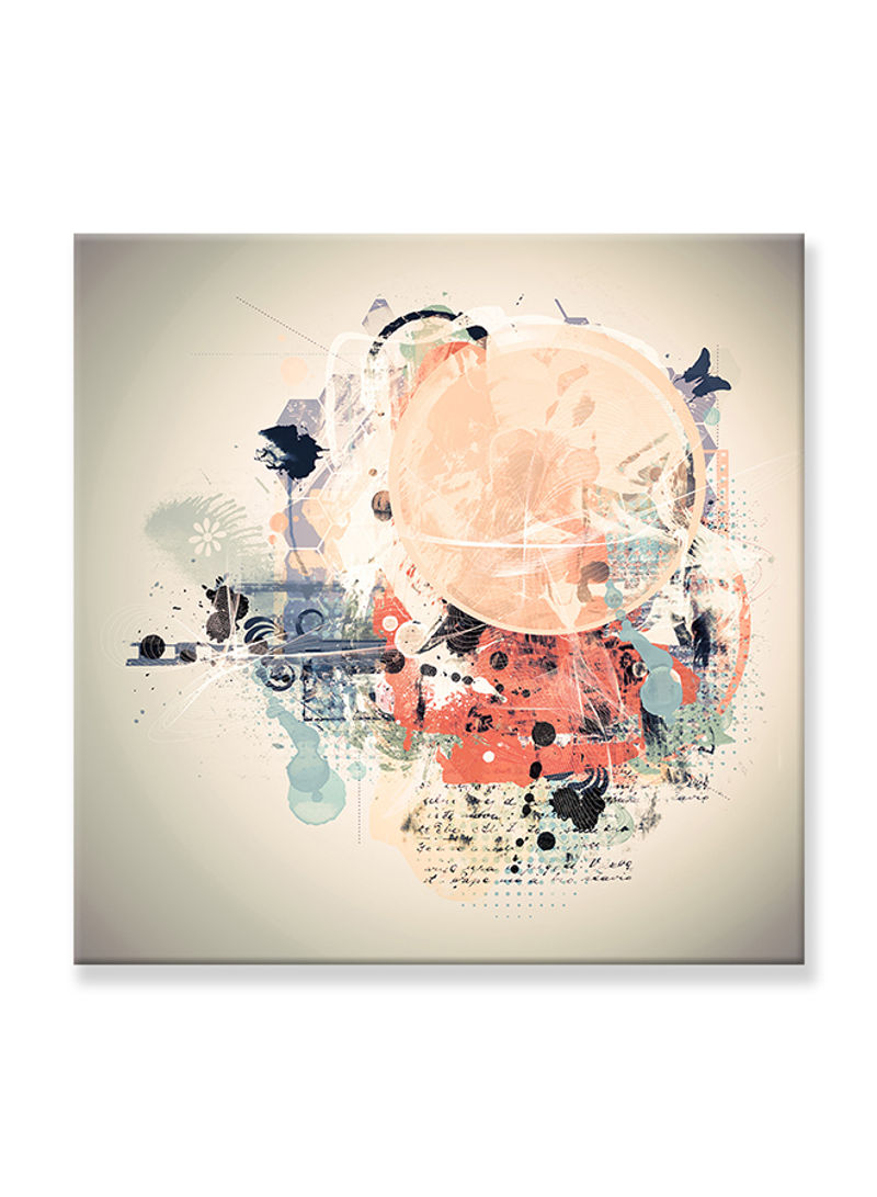 Abstract Painting Wall Art Canvas White 80x80centimeter