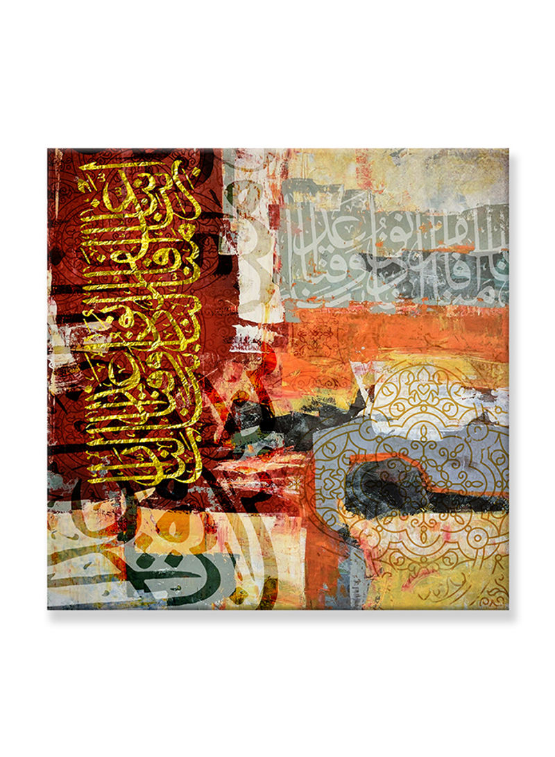 Abstract Painting Wall Art Canvas Gold 80x80centimeter