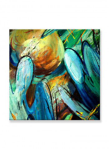 Abstract Painting Wall Art Canvas Blue 80x80centimeter