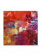 Abstract Painting Wall Art Canvas Red 80x80centimeter
