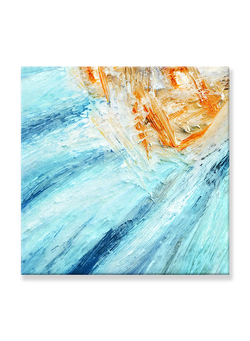 Abstract Painting Wall Art Canvas Blue 80x80centimeter