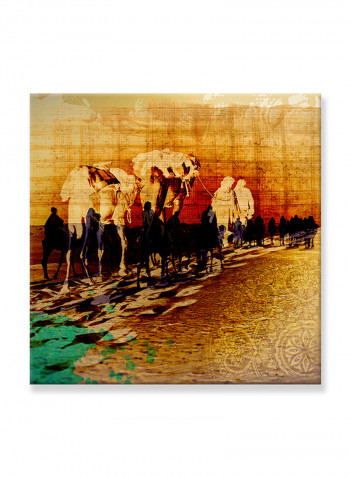 Abstract Painting Wall Art Canvas Brown 80x80centimeter