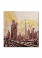 Abstract Painting Wall Art Canvas Brown 80x80centimeter