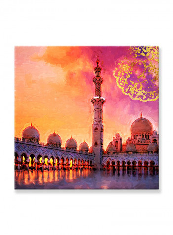 Abstract Painting Wall Art Canvas Pink 80x80centimeter