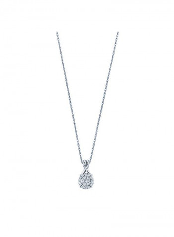 10K White Gold Elmas Necklace