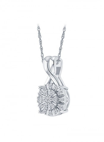 10K White Gold Elmas Necklace