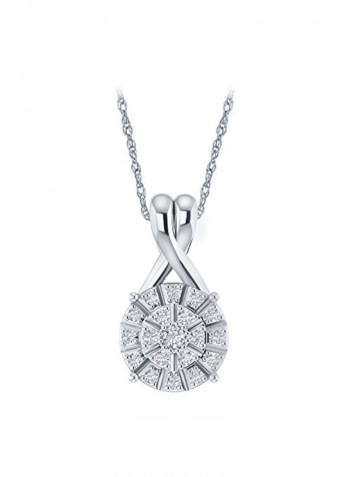 10K White Gold Elmas Necklace