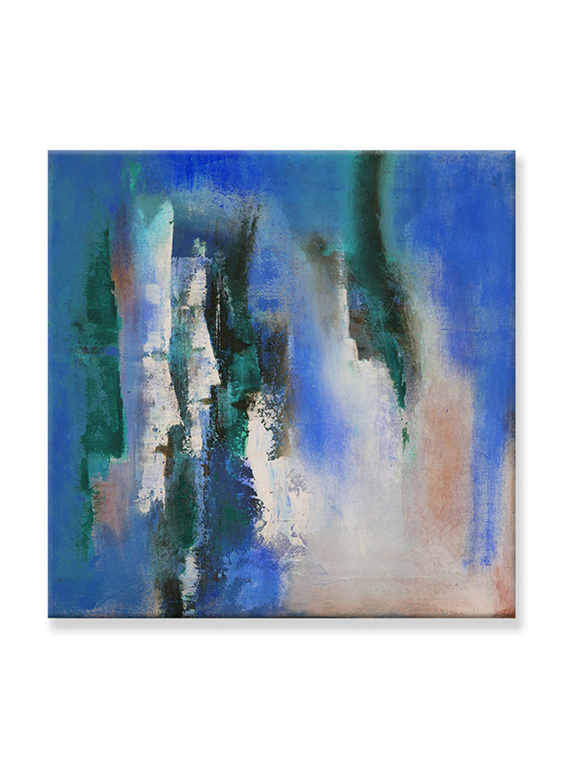 Abstract Painting Wall Art Canvas Blue 80x80centimeter