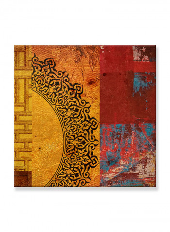 Abstract Painting Wall Art Canvas Brown 80x80centimeter