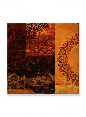 Abstract Painting Wall Art Canvas Brown 80x80centimeter