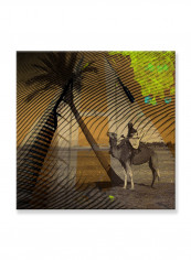 Abstract Painting Wall Art Canvas Brown 80x80centimeter