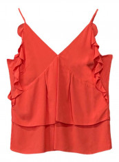 Criss Cross Frill Detail Blouse Coral reviews Criss Cross Frill Detail Blouse Coral