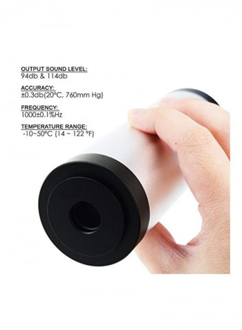 Sound Level Meter Acoustical Calibrator Silver/Black 4x7x2inch