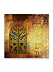 Abstract Painting Wall Art Canvas Brown 80x80centimeter