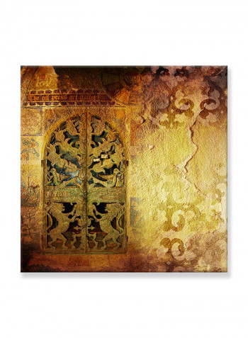 Abstract Painting Wall Art Canvas Brown 80x80centimeter