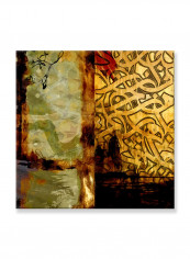 Abstract Painting Wall Art Canvas Brown 80x80centimeter