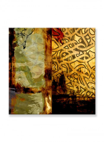 Abstract Painting Wall Art Canvas Brown 80x80centimeter