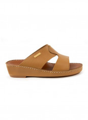 صندل من الجلد بدون رباط بتصميم عربي Novocalf Tobacco Brown