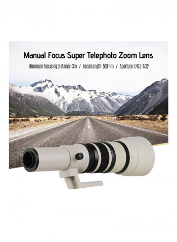 F6.3 Telephoto Zoom Lens Beige/Black
