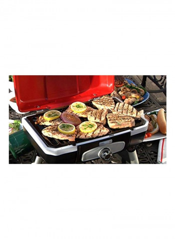 Portable Tabletop Gas Grill Red/Black