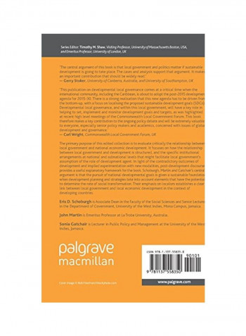 Developmental Local Governance: A Critical Discourse In 'Alternative Development' Paperback