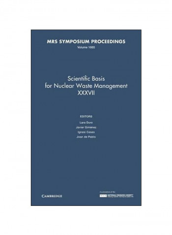 Scientific Basis For Nuclear Waste Management XXXVII Hardcover