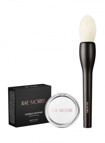 Invisible Mattifier With Kabuki Brush White/Black