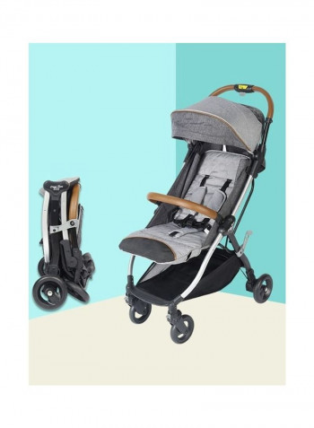 Lightweight Stroller - Portable Folding Pushchair - Grey