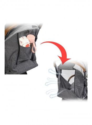 Lightweight Stroller - Portable Folding Pushchair - Grey