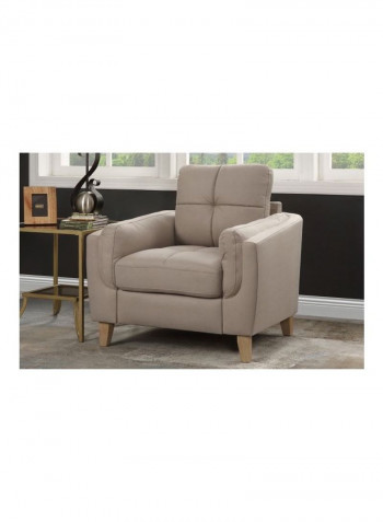 1-Seater Sofa Beige 99 x 88cm