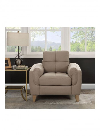 1-Seater Sofa Beige 99 x 88cm