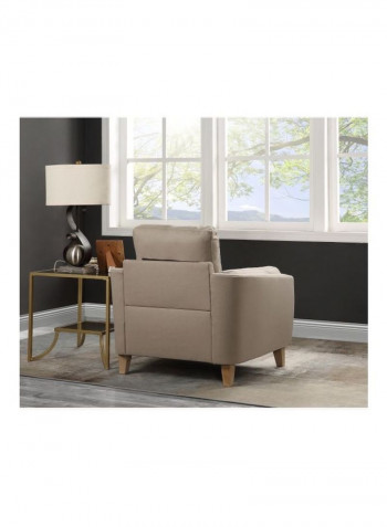 1-Seater Sofa Beige 99 x 88cm