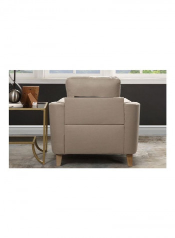 1-Seater Sofa Beige 99 x 88cm